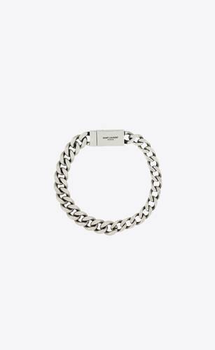 Saint Laurent Ysl Monogramme Twist Cuff Bracelet in Metallic | Lyst